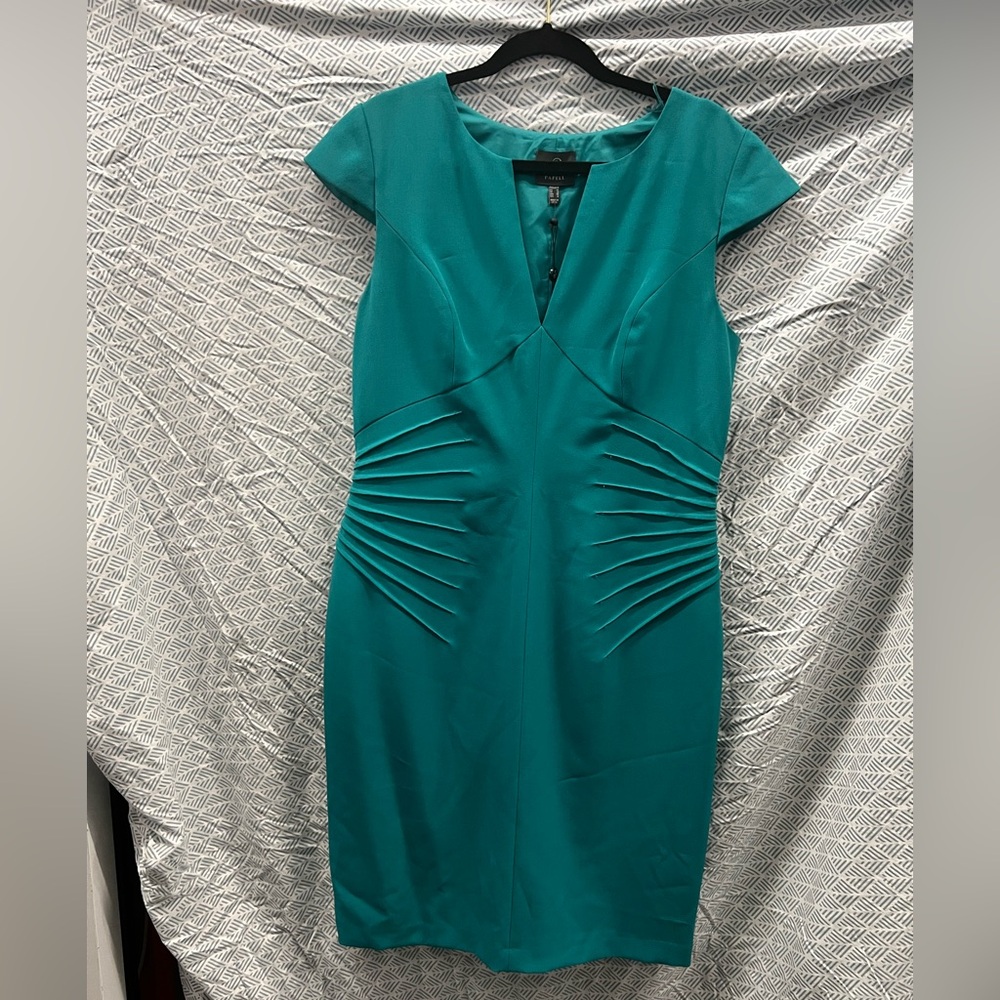 Adrianna Papell Teal Midi Dress